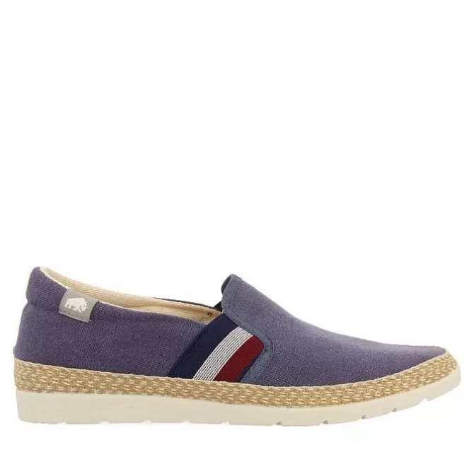 Alpargatas<Gioseppo Alpargata Azul Marino Con Elasticos De Colores Y Algodon Reciclado Para Hombre Wimer