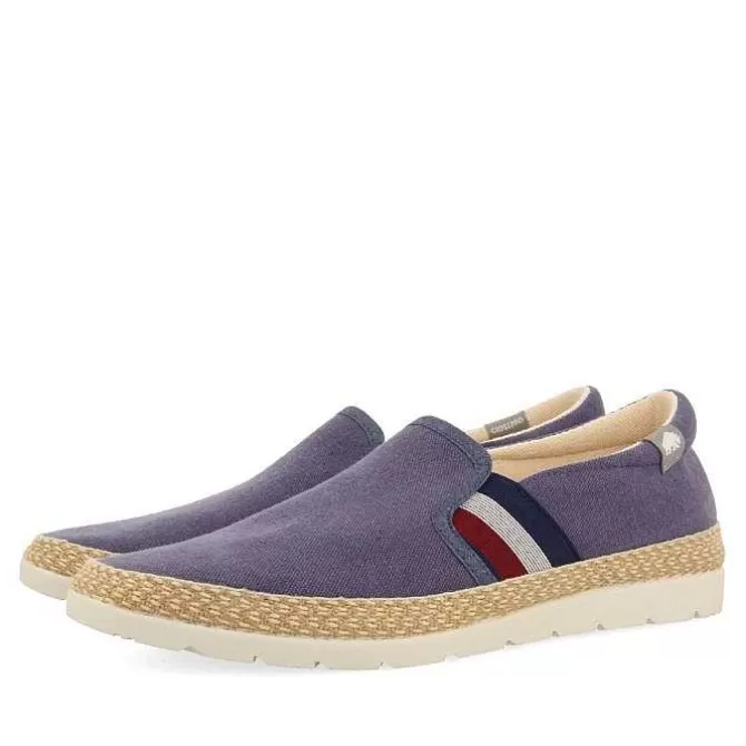 Alpargatas<Gioseppo Alpargata Azul Marino Con Elasticos De Colores Y Algodon Reciclado Para Hombre Wimer