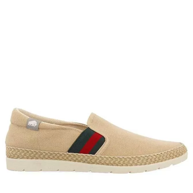 Alpargatas<Gioseppo Alpargata Beige Con Elasticos De Colores Y Algodon Reciclado Para Hombre Wimer