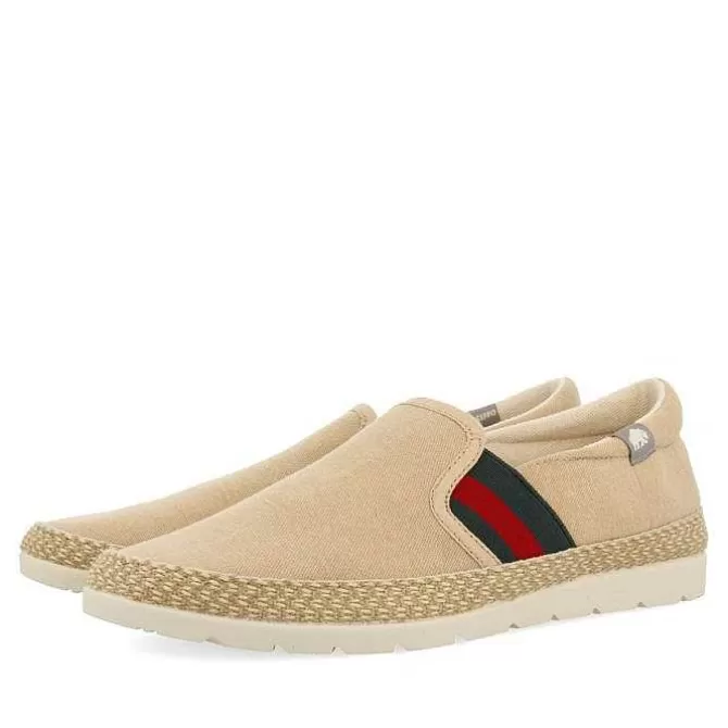 Alpargatas<Gioseppo Alpargata Beige Con Elasticos De Colores Y Algodon Reciclado Para Hombre Wimer