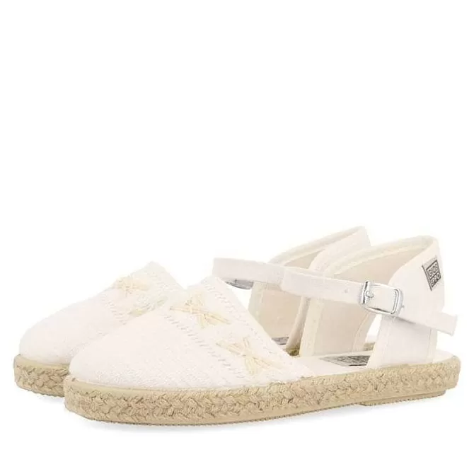 Niñas | Zapatos De Bailarina<Gioseppo Alpargata Blanca Estilo Alpargata Con Bordados Y Detalles De Yute Para Nina Y Nino Comitini
