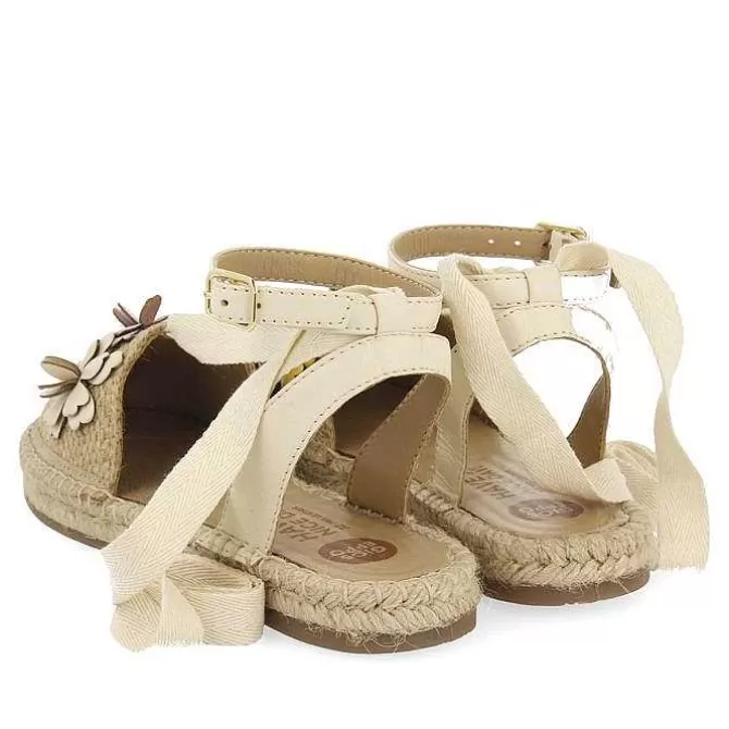 Niñas | Zapatos De Bailarina<Gioseppo Alpargata De Piel Nude Con Adornos Flores Para Nina Y Nino Prescott