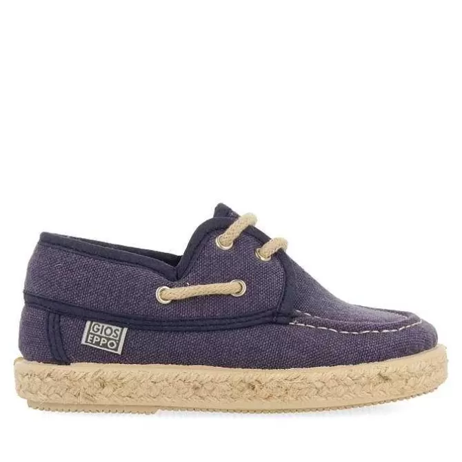 Niños | Zapatillas<Gioseppo Alpargata Estilo Nautico Azul Marino Con Detalles De Yute Para Nino Y Nina Ellenton
