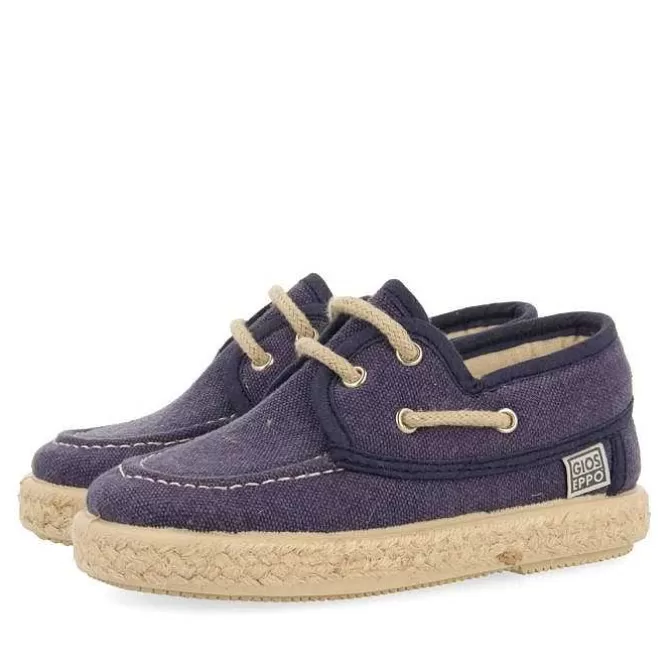Niños | Zapatillas<Gioseppo Alpargata Estilo Nautico Azul Marino Con Detalles De Yute Para Nino Y Nina Ellenton