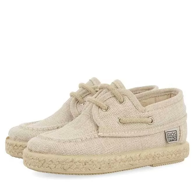 Niños | Zapatillas<Gioseppo Alpargata Estilo Nautico Beige Con Detalles De Yute Para Nino Y Nina Ellenton