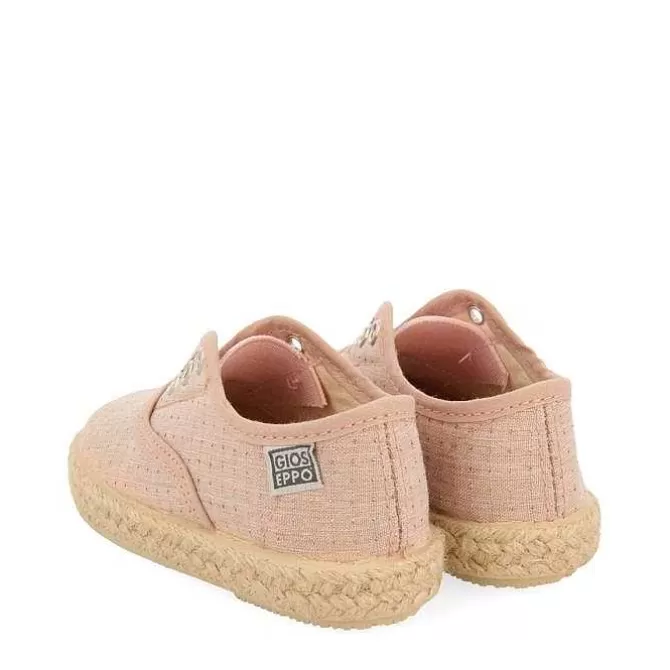 Bebe | Sneakers Bebe Nina<Gioseppo Alpargata Estilo Oxford Rosa Con Detalles De Yute Para Bebe Assoro