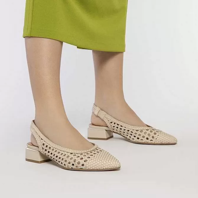 Bailarinas<Gioseppo Bailarina Piel Trenzada Blanco Rojo Para Mujer Piskove