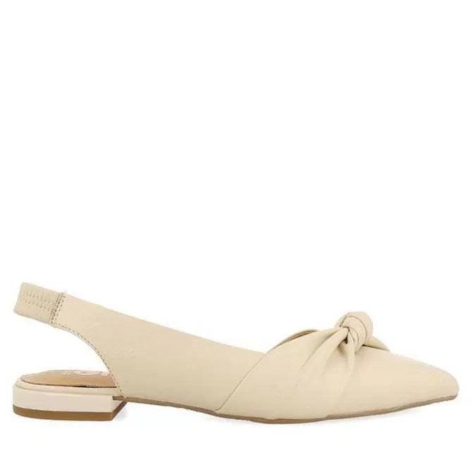 Bailarinas<Gioseppo Bailarina Sin Tacon De Piel Con Detalle Nudo Blanco Rojo Para Mujer Iballe