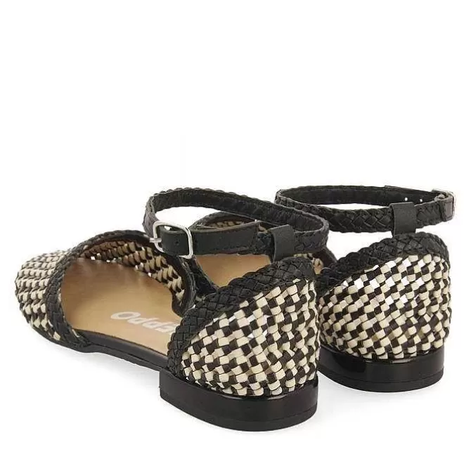 Bailarinas<Gioseppo Bailarinas Bicolor De Piel Trenzada Con Cierre De Pulsera Para Mujer Konispol
