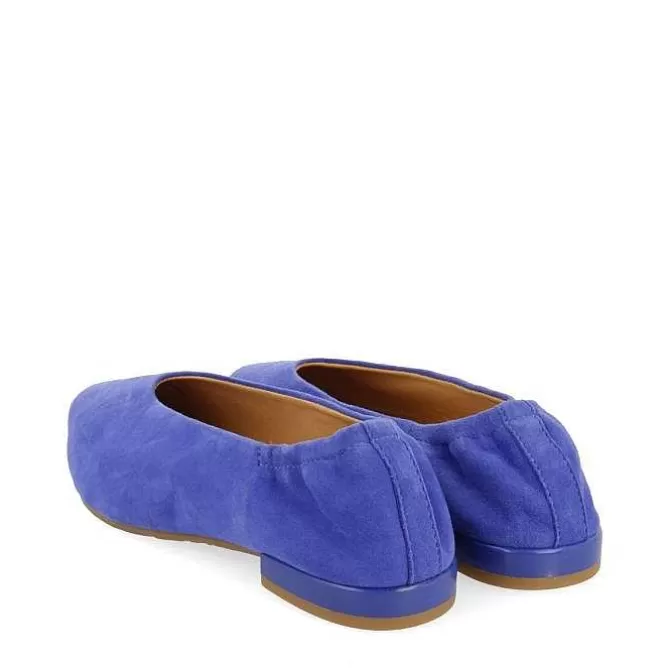 Bailarinas<Gioseppo Bailarinas De Piel Azul Con Punta En Punta Y Tacon Con Volantes Para Mujer Gageac