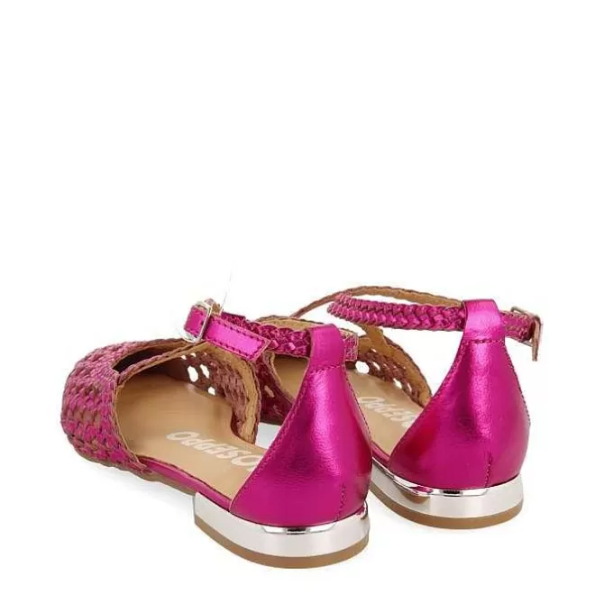 Bailarinas<Gioseppo Bailarinas De Piel Color Fucsia Con Detalles Trenzados Para Mujer Leskovic