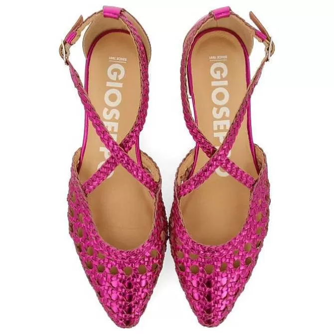 Bailarinas<Gioseppo Bailarinas De Piel Color Fucsia Con Detalles Trenzados Para Mujer Leskovic