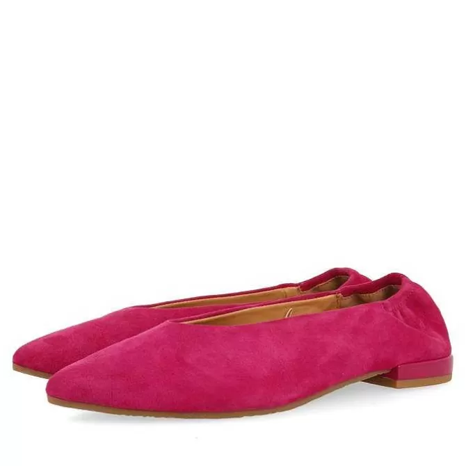 Bailarinas<Gioseppo Bailarinas De Piel Color Fucsia Con Punta En Punta Y Tacon Con Volantes Para Mujer Gageac