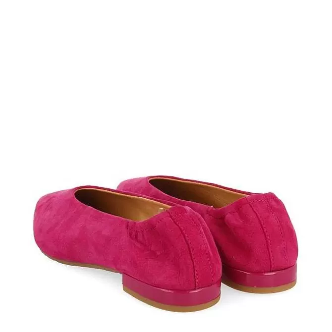 Bailarinas<Gioseppo Bailarinas De Piel Color Fucsia Con Punta En Punta Y Tacon Con Volantes Para Mujer Gageac