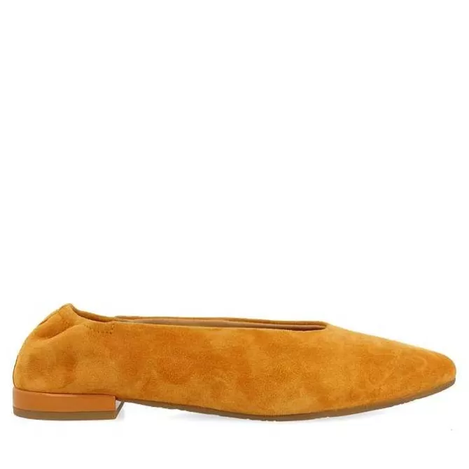 Bailarinas<Gioseppo Bailarinas De Piel Con Punta En Punta Y Tacon Con Volantes Naranja Para Mujer Gageac