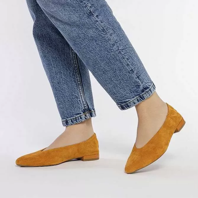 Bailarinas<Gioseppo Bailarinas De Piel Con Punta En Punta Y Tacon Con Volantes Naranja Para Mujer Gageac