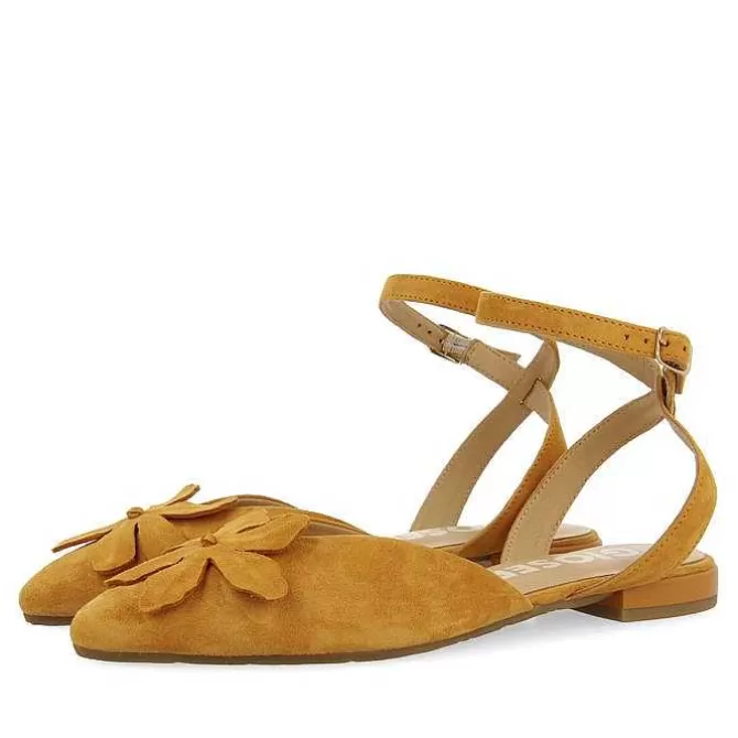 Bailarinas<Gioseppo Bailarinas De Piel Desaparecidas Con Detalle De Flores Naranja Para Mujer Howey