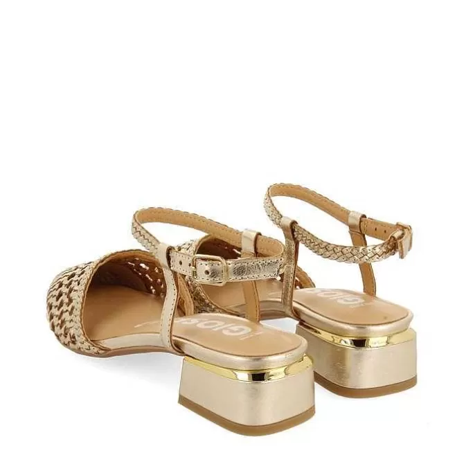Bailarinas<Gioseppo Bailarinas De Piel Trenzada Color Platino Para Mujer Mineo