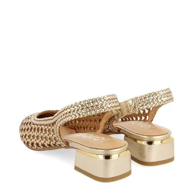 Bailarinas<Gioseppo Bailarinas De Piel Trenzada Color Platino Para Mujer Piskove