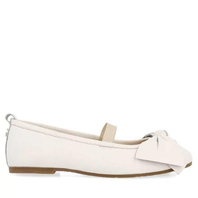 Niñas | Zapatos De Bailarina<Gioseppo Bailarinas Piel Blanco Lazo Para Nina Y Nino Tudy