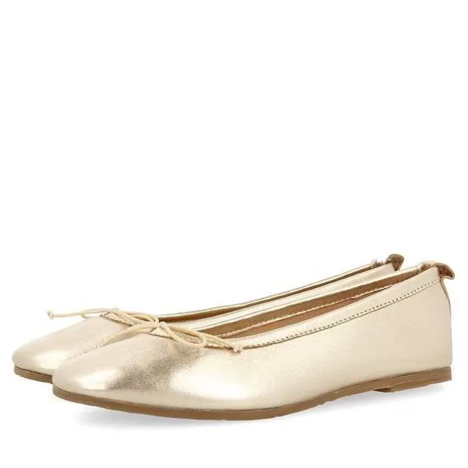 Niñas | Zapatos De Bailarina<Gioseppo Bailarinas Piel Dorada Con Plantilla Fantasia Nina Y Nino Chipley