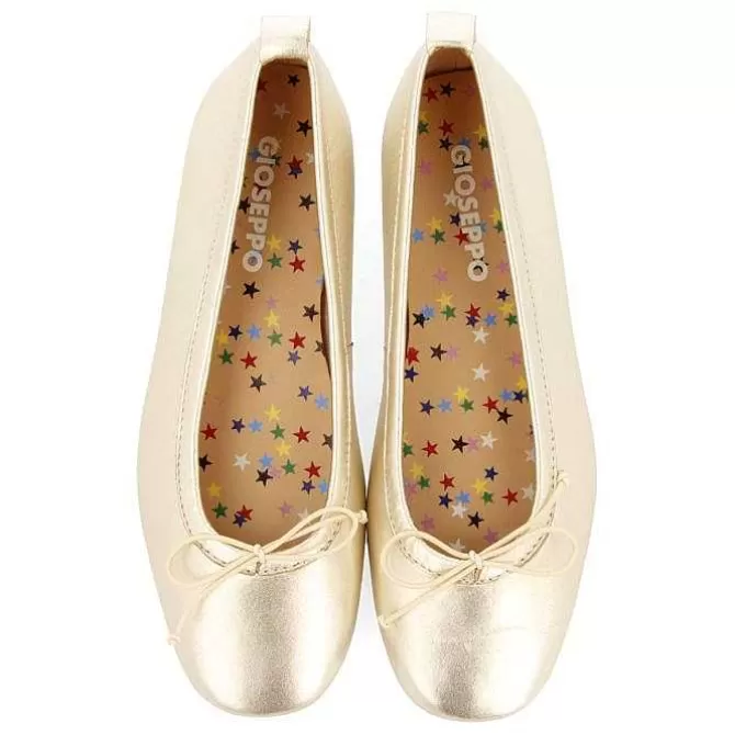 Niñas | Zapatos De Bailarina<Gioseppo Bailarinas Piel Dorada Con Plantilla Fantasia Nina Y Nino Chipley