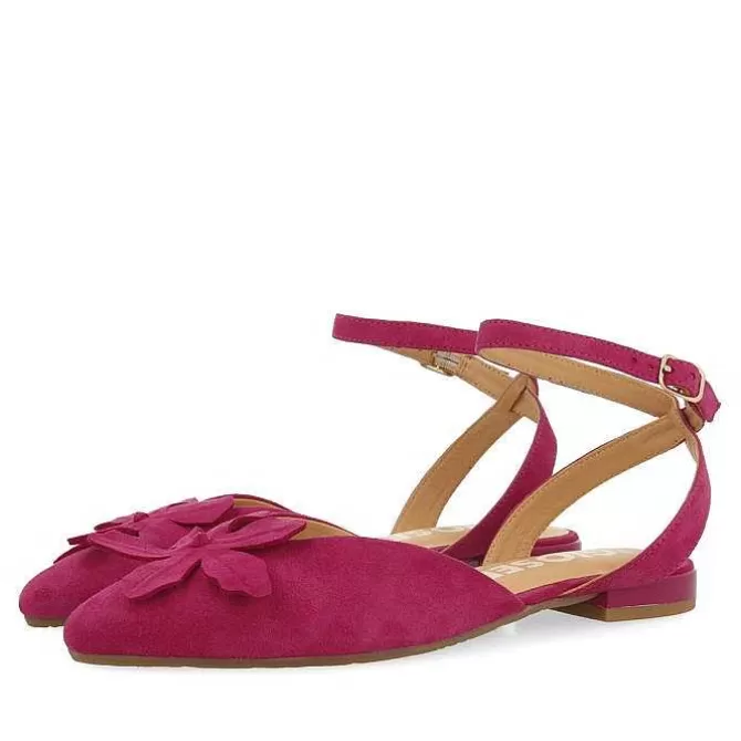 Bailarinas<Gioseppo Bailarinas Piel Fucsia Detalle De Flor Para Mujer Howey