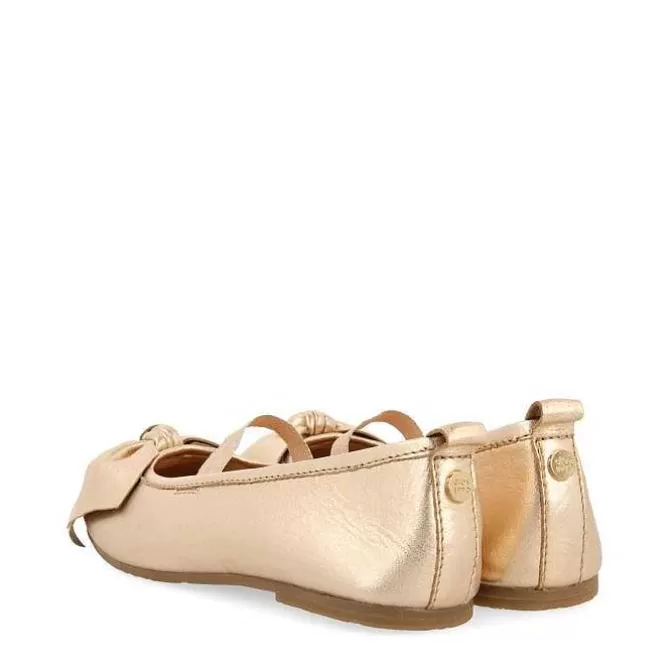 Niñas | Zapatos De Bailarina<Gioseppo Bailarinas Piel Rosa Dorada Con Lazo Para Nina Y Nino Tudy
