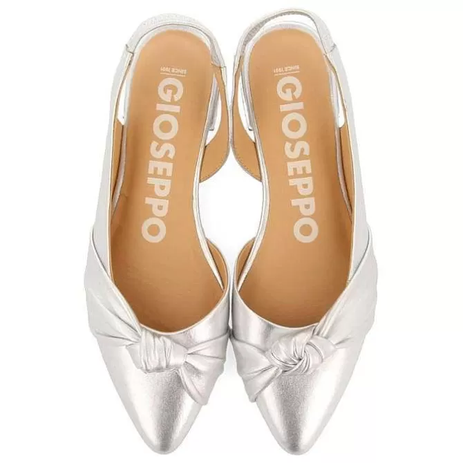 Bailarinas<Gioseppo Bailarinas Sin Piel Plata Con Detalle Nudo Para Mujer Iballe