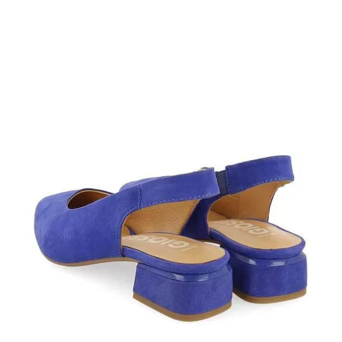 Bailarinas<Gioseppo Bailarinas Sin Tacon De Piel Azul Para Mujer Obrovac
