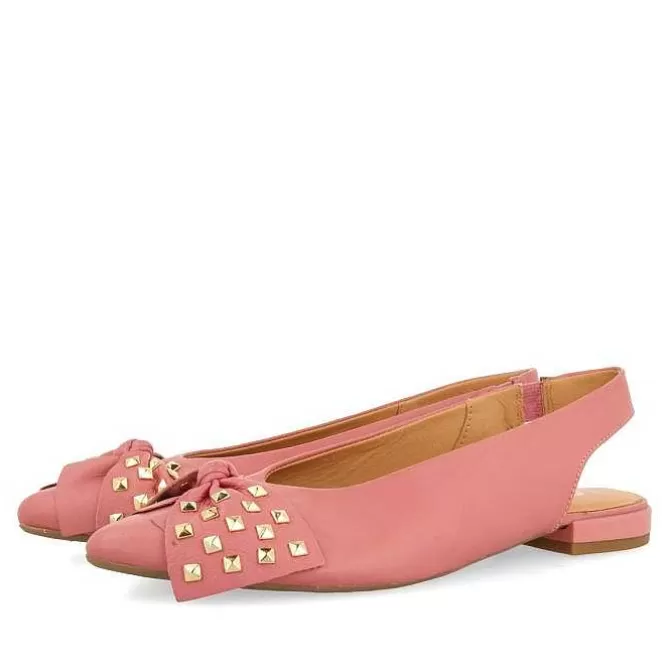 Bailarinas<Gioseppo Bailarinas Sin Tacon De Piel Con Detalle Lazo Rosa Para Mujer Kallmet