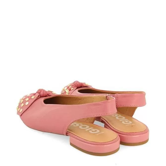 Bailarinas<Gioseppo Bailarinas Sin Tacon De Piel Con Detalle Lazo Rosa Para Mujer Kallmet