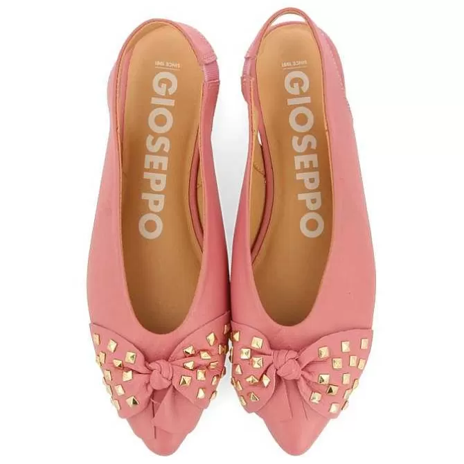 Bailarinas<Gioseppo Bailarinas Sin Tacon De Piel Con Detalle Lazo Rosa Para Mujer Kallmet