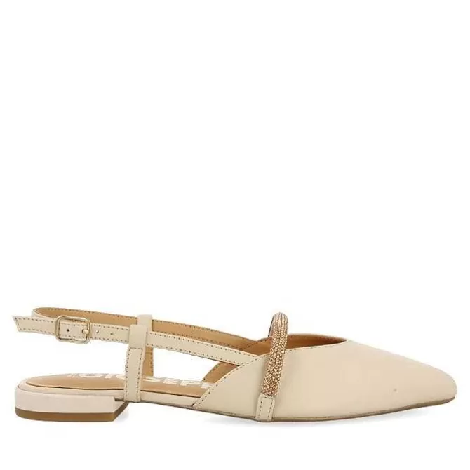 Fiesta<Gioseppo Bailarinas Slip-On De Piel Con Detalle Joya En Blanco Rojo Para Mujer Godrano