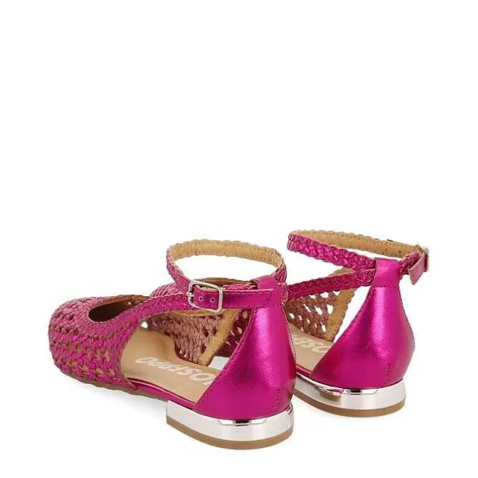 Bailarinas<Gioseppo Bailarinas Trenzada Fucsia Para Mujer Dell