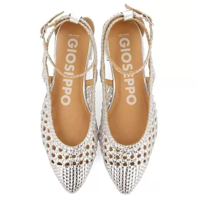 Bailarinas<Gioseppo Bailarinas Trenzadas Plata Para Mujer Dell