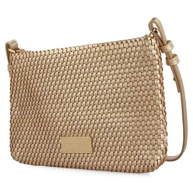 Fiesta<Gioseppo Bolso Bandolera Dorado Con Trenzado Morvah