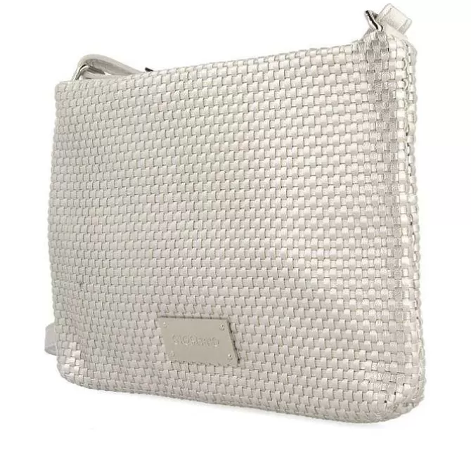 Fiesta<Gioseppo Bolso Bandolera Plata Con Trenzado Morvah