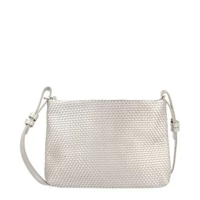 Fiesta<Gioseppo Bolso Bandolera Plata Con Trenzado Morvah