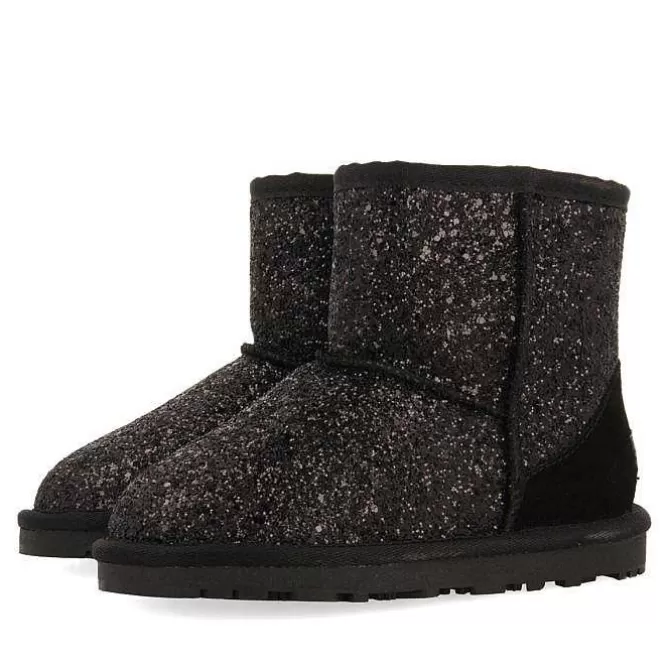 Niñas | Botas Y Botines<Gioseppo Botas De Borrego Negro Brillo Infantil Tranoy