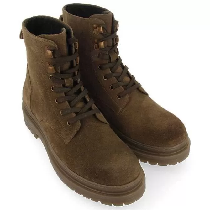 Botas<Gioseppo Botas De Hombre Forsol Con Cordones En Serraje Caqui