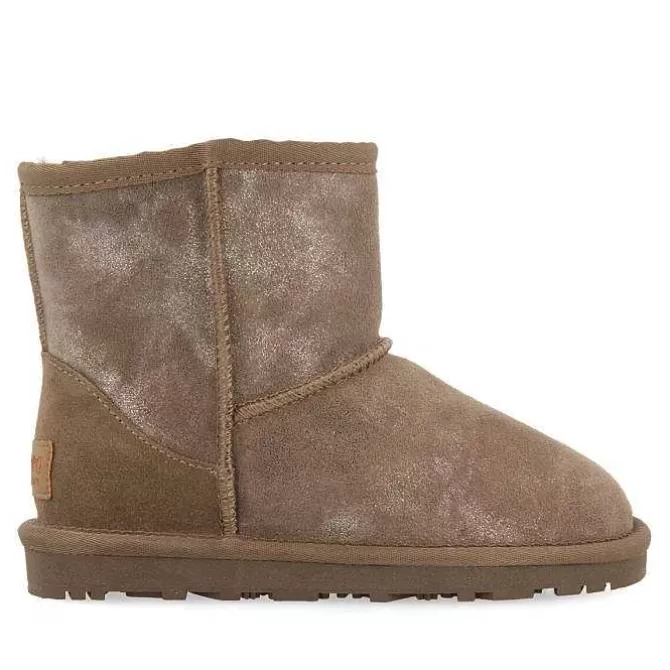Niñas | Botas Y Botines<Gioseppo Botas De Nina Virrat De Borrego Gris Metalizado Serraje