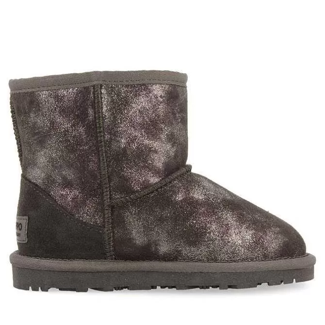 Niñas | Botas Y Botines<Gioseppo Botas De Nina Virrat De Borrego Gris Metalizado Serraje