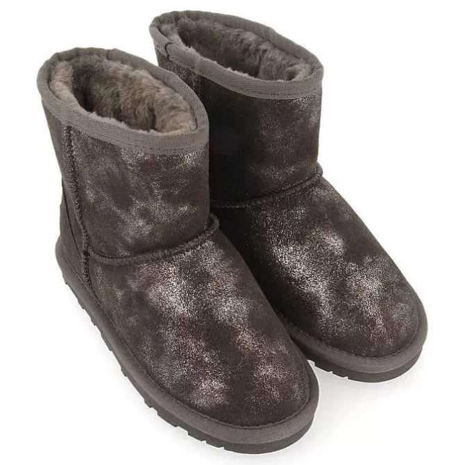 Niñas | Botas Y Botines<Gioseppo Botas De Nina Virrat De Borrego Gris Metalizado Serraje