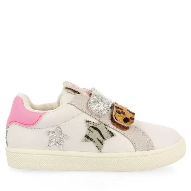 Bebe | Sneakers Bebe Nina<Gioseppo Brasles Baby Zapatillas Blancas Con Detalles Brillantes Y Animal Print