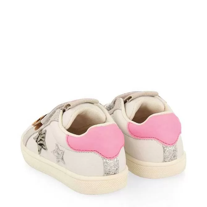 Bebe | Sneakers Bebe Nina<Gioseppo Brasles Baby Zapatillas Blancas Con Detalles Brillantes Y Animal Print
