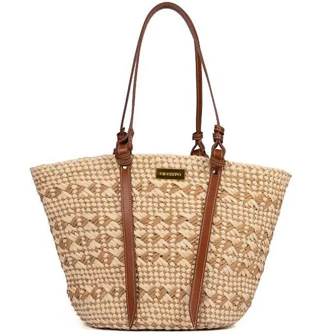 Bolsas De Mano<Gioseppo Cesta Color Natural Con Contrastes Fowey
