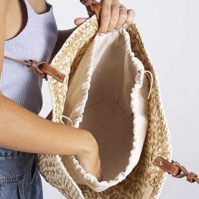 Bolsas De Mano<Gioseppo Cesta Color Natural Con Contrastes Fowey