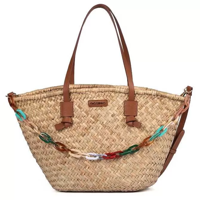 Bolsas De Mano<Gioseppo Cesta Color Piel Con Cadena Multicolor Destin