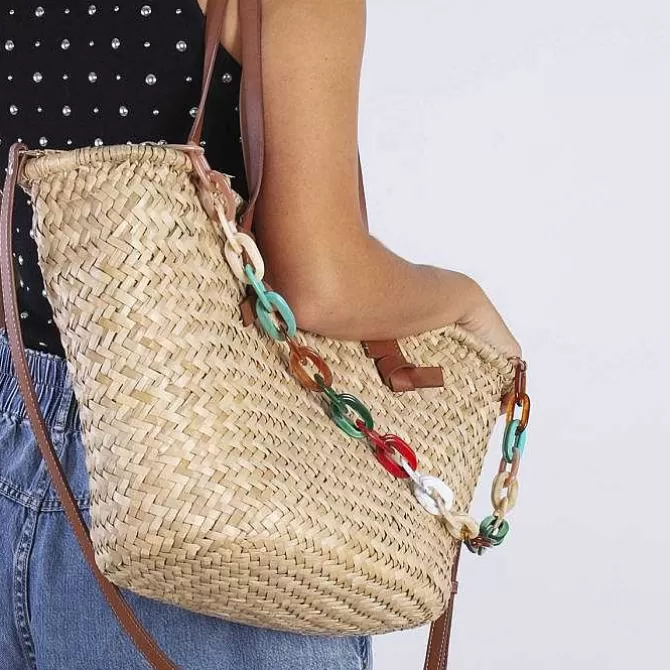 Bolsas De Mano<Gioseppo Cesta Color Piel Con Cadena Multicolor Destin